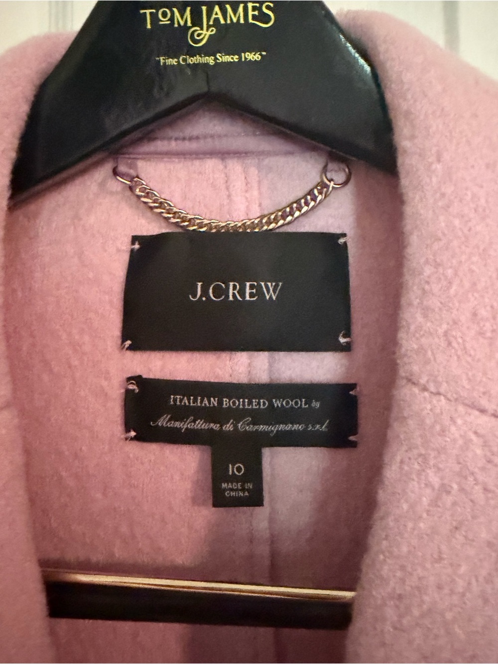 J.Crew lavender Italian Boiled Wool Pea Coat 10 Orig $248 - Picture 1 of 2